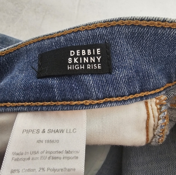 Veronica Beard Debbie Skinny Highrise Blue Jeans 25 Preowned - Picture 5 of 9